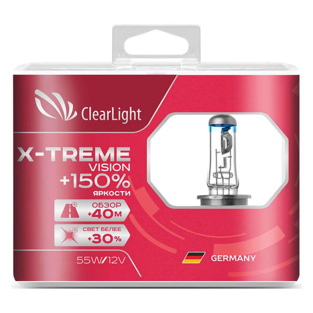 Лампа галогенная H4 X-treme Vision+150%, 2 шт