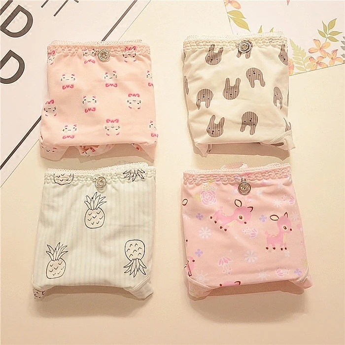 

Women Panties Female Milk Silk Cute Striped Ice silk Thin section Seamless Breathable Close-fitting Comfortable Low waist Briefs
