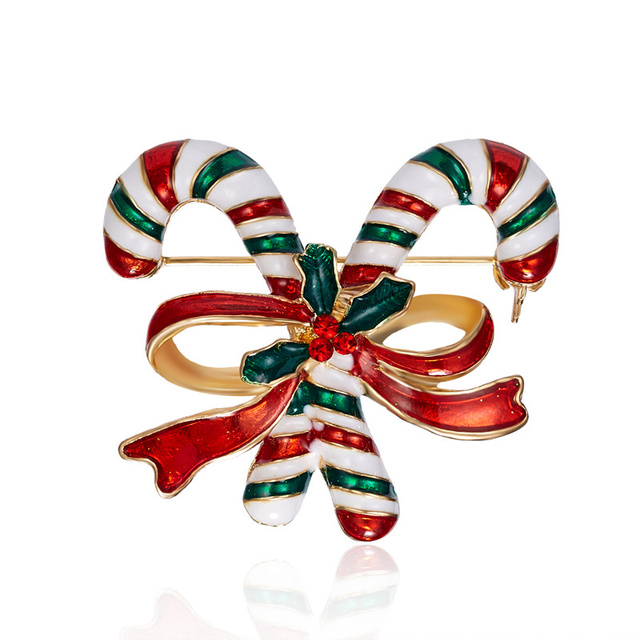 Year Christmas Brooch For Women Fashion Snowman Santa Claus Tree Deer Bell Hat Rhinestone Enamel Cute Jewelry Kids Gifts