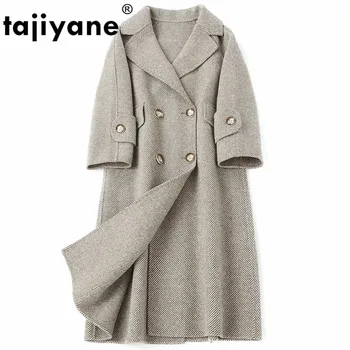 

Long Wool Coat Female Korean Vintage Spring Autumn Jacket Women Clothes 2020 Outwear Casual Office Lady Coats Abrigos ZT2385