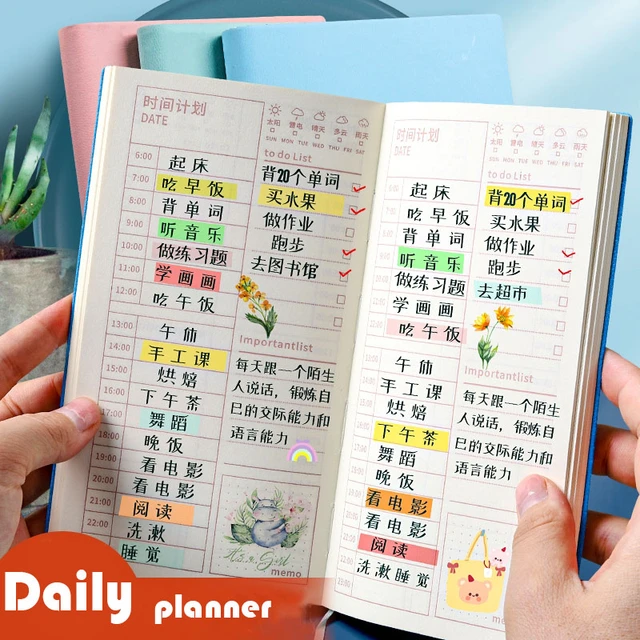 College Student Time Management And Arrangement Daily Plan Book,Portable  Weekly Monthly Annual Schedule Planning Record Book - AliExpress