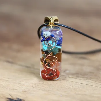 

Natural 7 Chakra Orgone Energy Healing Pendant Necklace for Women Chakra Stones Necklace for EMF Protection Dropshipping