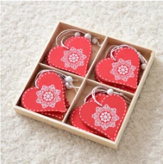 Christmas tree decoration Nordic ins wooden creative Christmas pendant Christmas day snowflake five-pointed star elk - Цвет: M