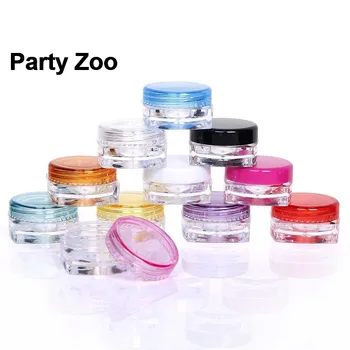 

1000 x 3g/5g Palstic Square Base Cream Jar Mini Travel Cosmetic Storage Container Bottle Pot Wholesale