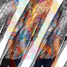 Мужская рубашка с длинными рукавами и принтом