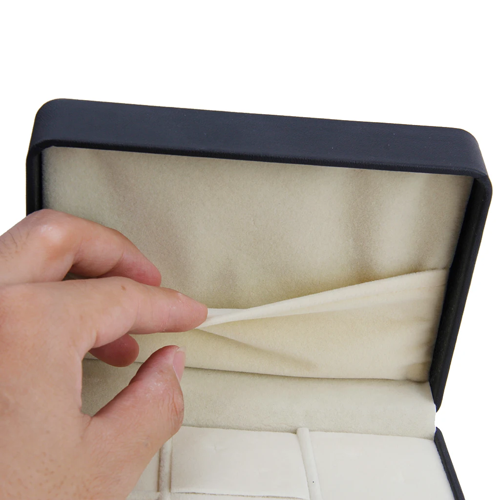 Luxury Cufflink Organizer Tie Clip and Cuff Links Storage Gift Box Jewelry Display Case