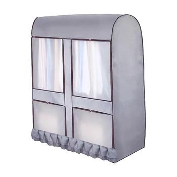 

Clear Wardrobe Dust Cover Clothes Cover Clothing Rack Dust Cover Waterproof Hanging Garment Suit Dustproof Organizer FPi
