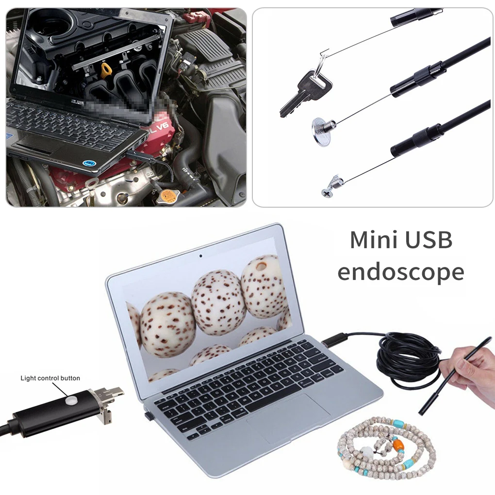 ð ī޶, HD ˻ ī޶, IP67 , USB 6LED, ȭ ǻͿ, 2m, 7mm