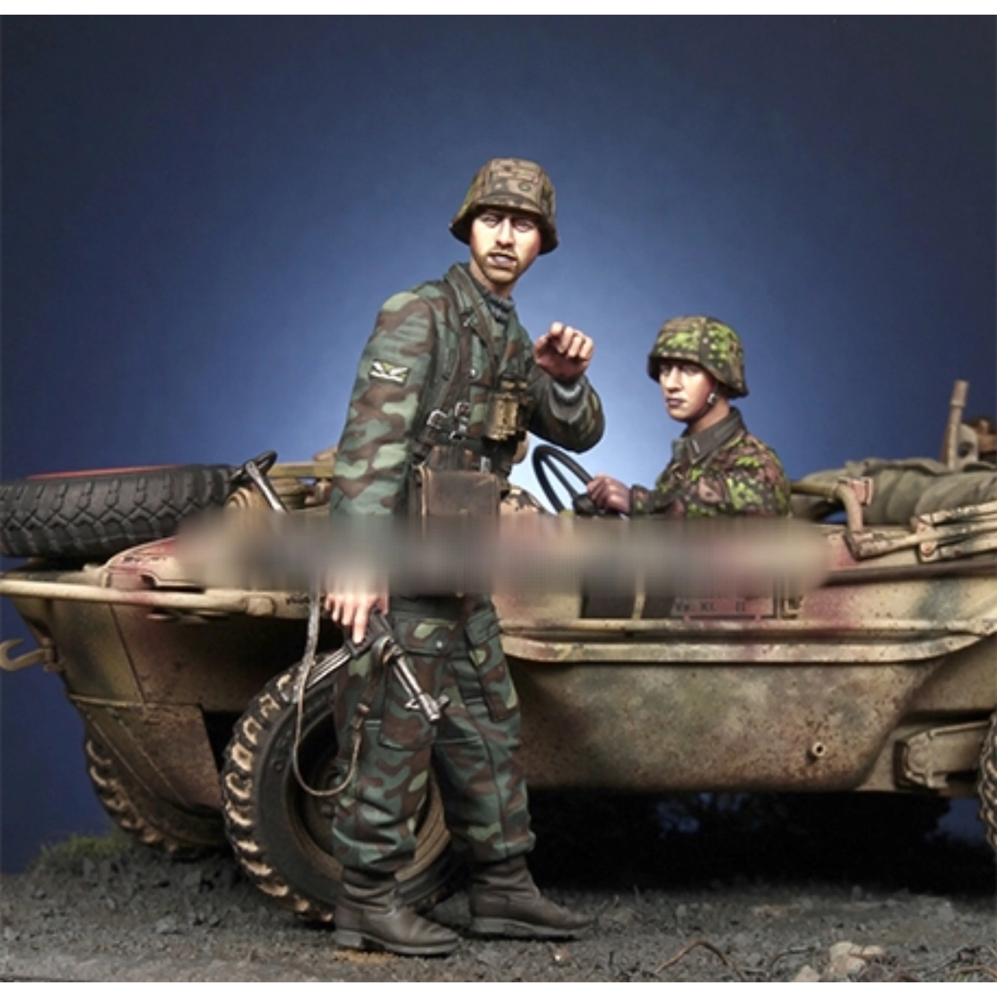 1/35 Resin Model Figure GKï¼ŒWorld War II military theme (There is no car) Unassembled and unpainted kit
