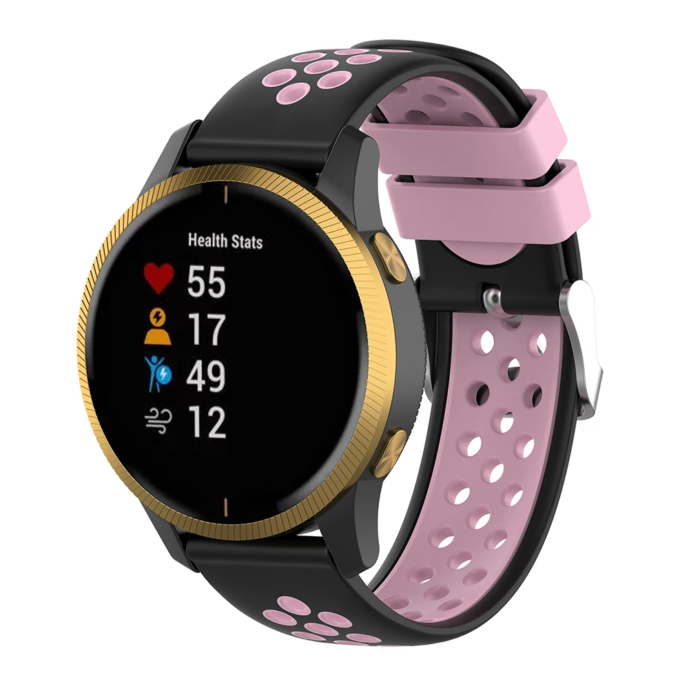 20 мм ремешок для Garmin Venu ремешок для наручных часов спортивный силиконовый Смарт-часы сменный Браслет дышащий ремень