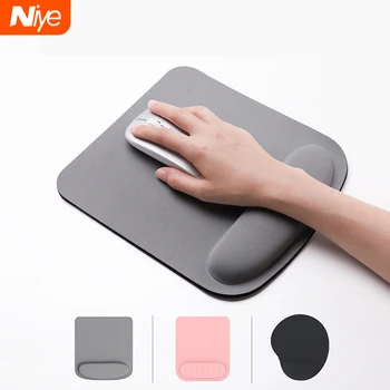 

Newest Memory foam silicone Mouse Pad with Wrist Comfort Optical Trackball PC Thicken office Pink Mouse Mat For Gamer Mousepad