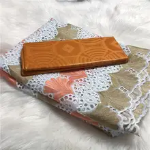 Новейший дизайн, 5 ярдов, белый Базен, ткань с 2,5 ярд, мягкое швейцарское кружево для роковой одежды, Базен Riche, ткань