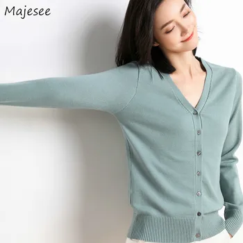 

Sweater Women Solid Plus Size Single Breasted V-neck Womens Cardigans Cashmere High Quality Females Elegant Clothing Casual Chic