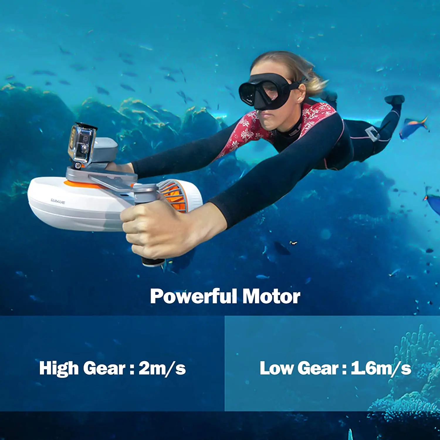 Amazon.co.jp: 水中スラスター、500W 水中スクーター SUP