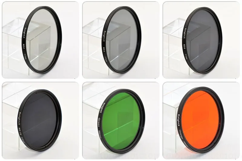 KnightX 24 цветной фильтр nd uv для объектива nikon canon t3i для d3200 lente filtros kitfiltro de lente foto photo 52 мм 55 58 мм 67 мм
