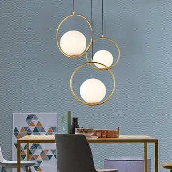 

restaurant chandelier personalized bedroom bedside lamp modern simple single head bar round glass ball Chandelier