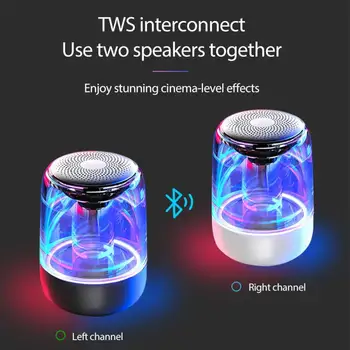 

5.0 Bluetooth Speaker Bluetooth Version FM Radio Function Portable 6D Variable Color Lights Subwoofer Wireless Bluetooth Speaker