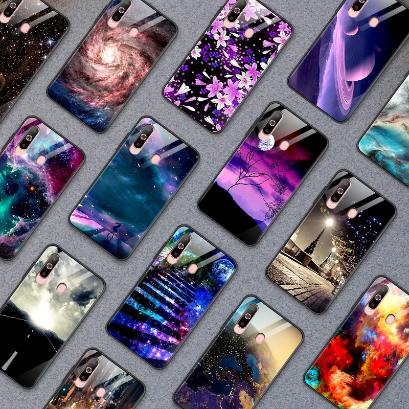 Чехол для телефона Samsung Galaxy A10 A20 A30 A40 A50 A6S A70 A8S A80 A90 чехол из закаленного стекла J4Plus