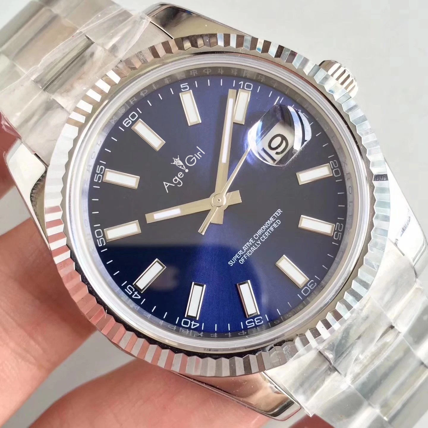 Роскошные брендовые новые мужские часы Datejust из нержавеющей стали автоматические механические сапфировые черные Синие Серые белые бриллианты 36 мм AAA
