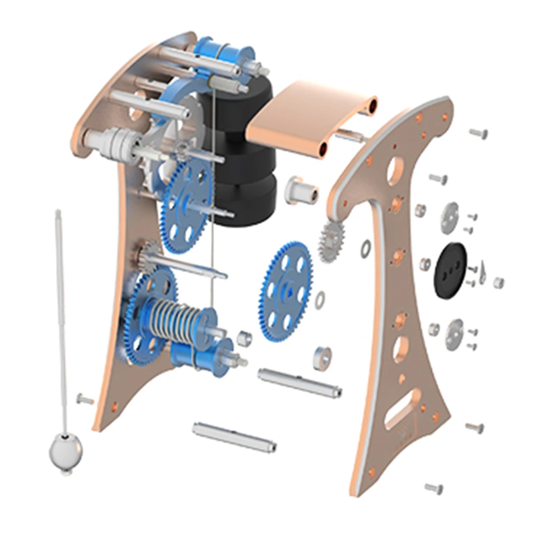 Полностью алюминиевые мини часы Teching с часами в виде маятника Galileo наборы моделей