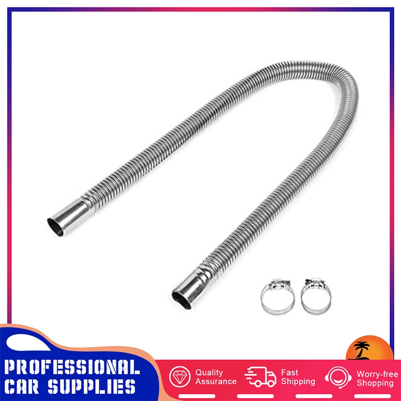 100 120cm Stainless steel Car Air Heater Exhaust Pipe Diesel Gas Vent Hose for Vehicles Air Diesel Heater Car Heaters Accessorie