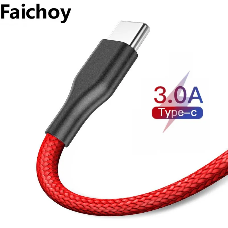 Usb type-C кабель 3A для huawei samsung Xiaomi Redmi Note 7 K20 Pro мобильный телефон Быстрая зарядка USBC type-c провод шнур USB-C зарядное устройство