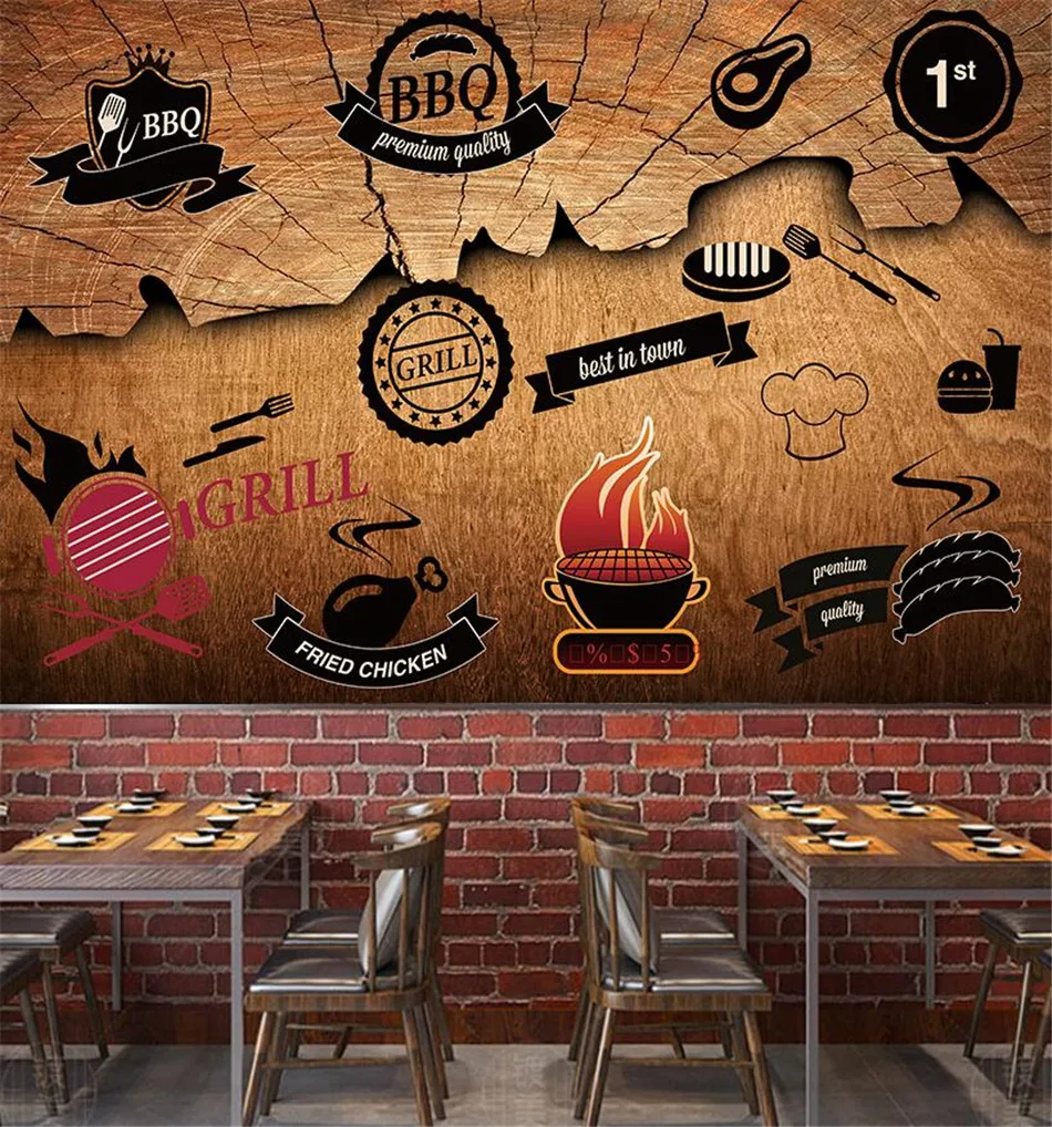 Retro Restaurant Menu Board Wallpaper Mural, Custom Sizes Available –  Maughon's