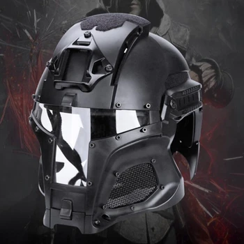 

New Military Combat Helmets Full-covered Airsoft Paintball Army Helmet Full Face Protective Men Iron Warrior Tactics Helmet