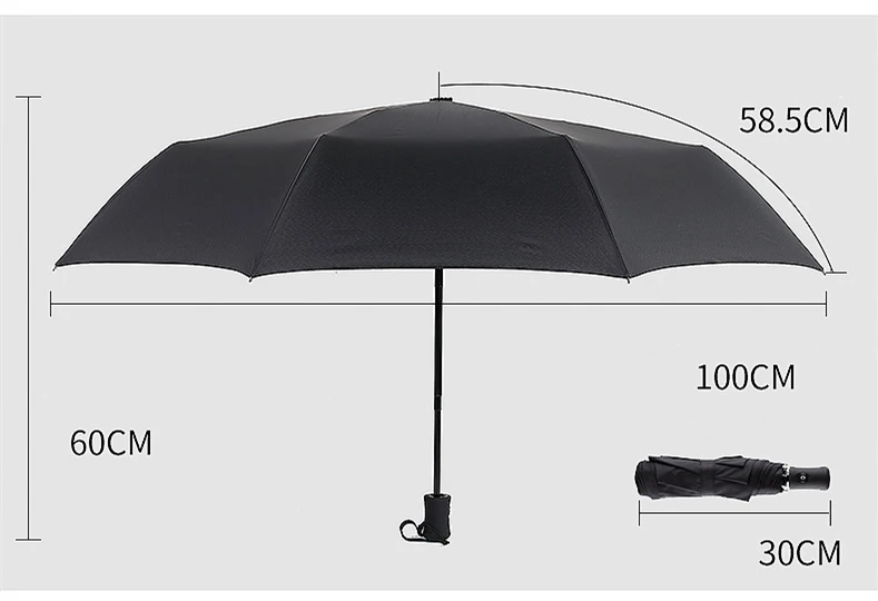 Фирменные полностью автоматические высококачественные автомобильные деловые зонты, черный зонт с длинной ручкой, мужской автоматический зонт