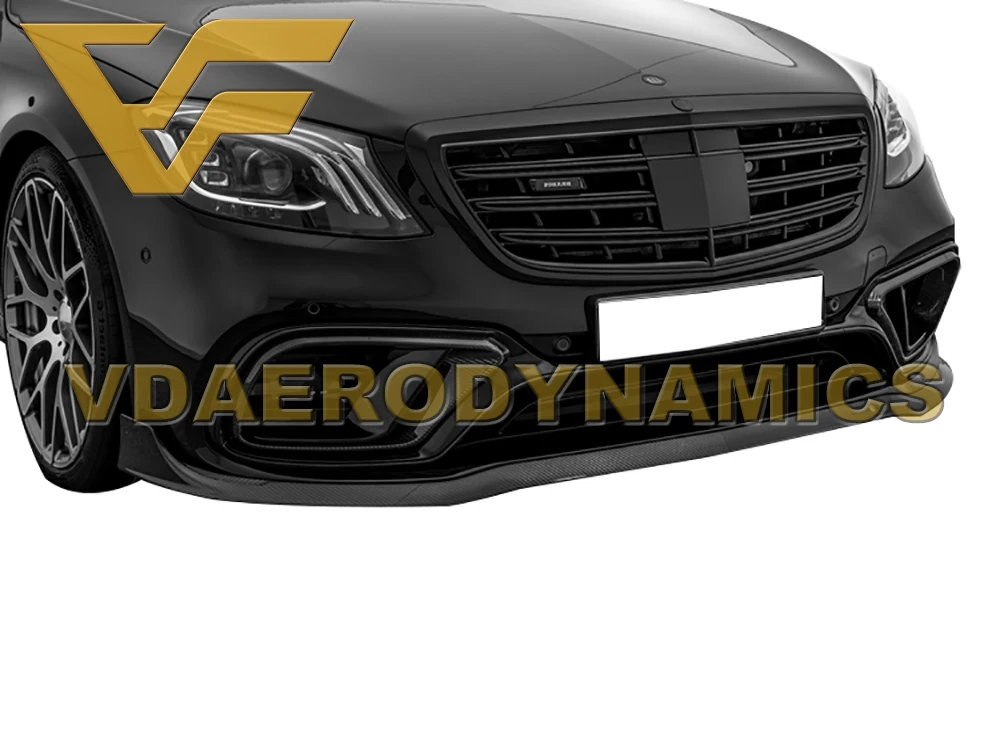 Карбоновый передний бампер для губ подходит для Benz 17-19 W222 S класс S63 обновление до BS стиль