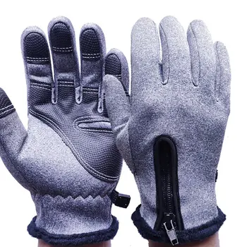 

Unisex Winter Touch Screen Gloves Warm Windproof Glove Zipper Velvet Lining Waterproof Anti-slip Riding Skiing Snow Gloves Pro