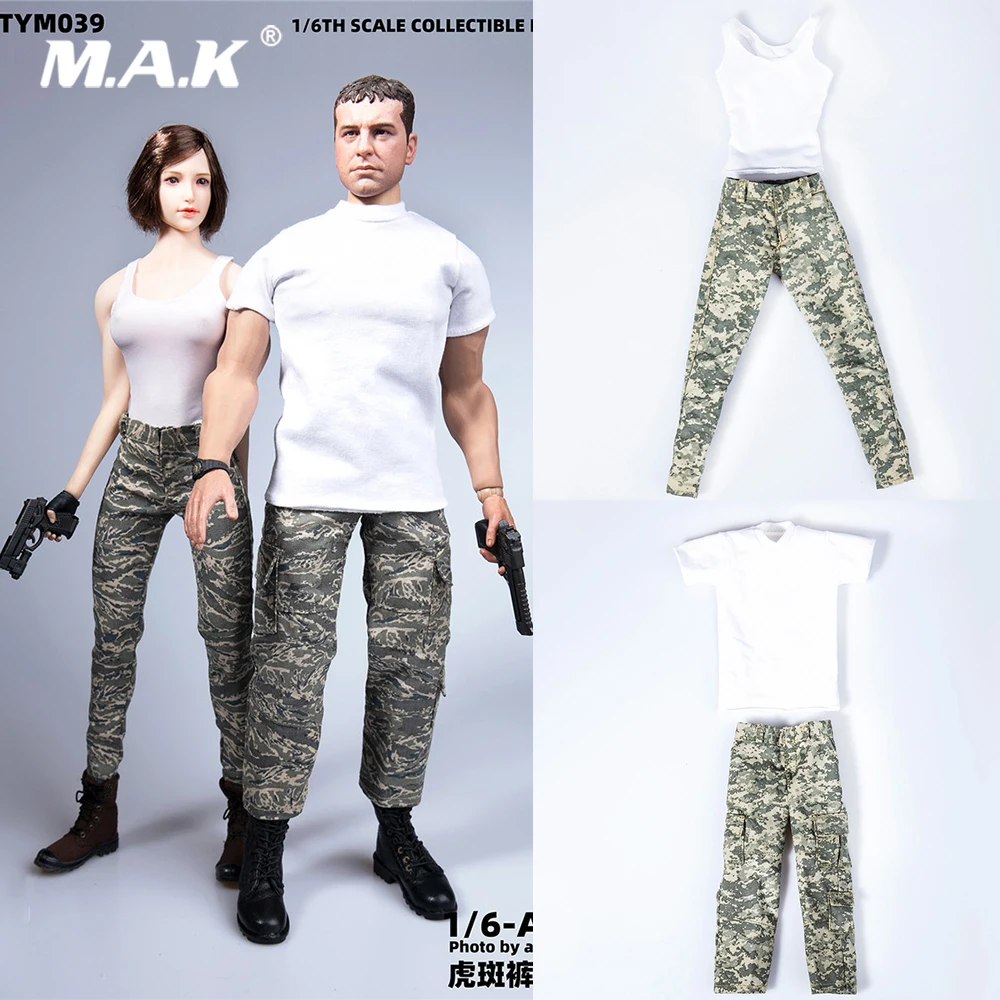 Модная камуфляжная одежда тим039 1/6 для женщин и мужчин уличная форма модель