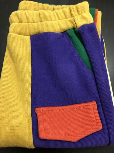 yellow Брюки ins, женские, Bf, прямые, разноцветные, Harlan's, свободные, осень и зима, стиль, все-в-одном, крутые брюки, пэчворк - Цвет: yellow
