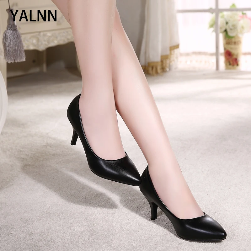 

Yalnn Low Heels Office Lady Elegant Womens Shoes Heels High Heels Basic Thin Heels Dress Spring/Autumn Woman Pumps Bridal Shoes