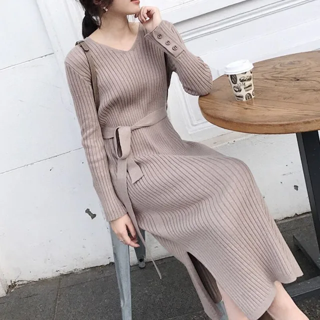 mid length sweater dress