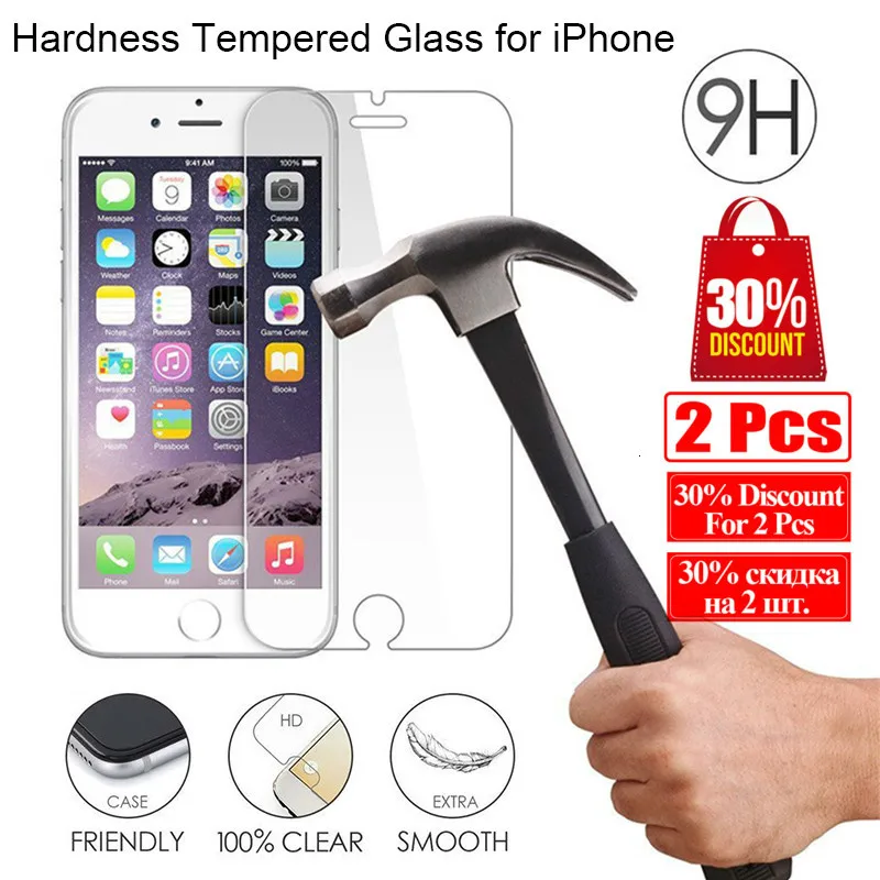 Защитное стекло для iPhone 11 Pro Max X XS XR 5 5S закаленное 8 6 6S прозрачное Защита экрана