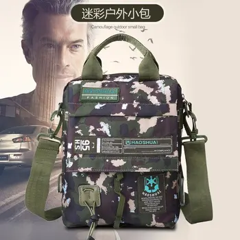 

Men's Bag Messenger Bag Male Waterproof Nylon Camouflage Satchel Over the Shoulder Crossbody Bags Handbag Mini Briefcase