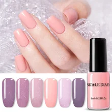 NICOLE DIARY 6 мл сверкающий голографический лак для ногтей с блестками Полупостоянный лак для ногтей маникюрный лак