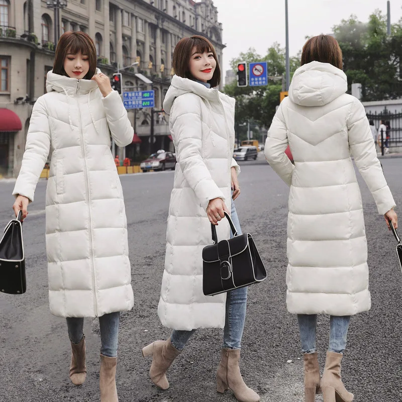 Зимнее пальто для беременных размера плюс M-6XL, пальто-парка для беременных, длинный пуховик размера плюс, длинное пуховое пальто с капюшоном, женское хлопковое пальто