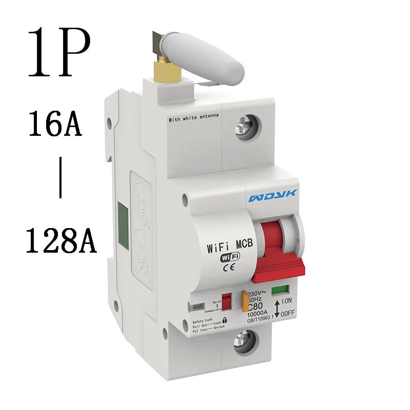 

1P WiFi Smart Circuit Breaker Automatic Switch overload short circuit protection with Amazon Alexa Google home for Smart Home