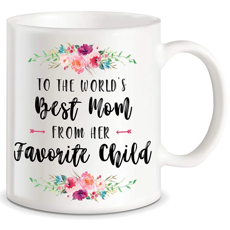 Mother's Day Coffee Mug for Mom Best Mom Coffee Mug Try Again Funny Birthday Present for Mom from Daughter Best Mom Ever 11 oz Tea Cup Son