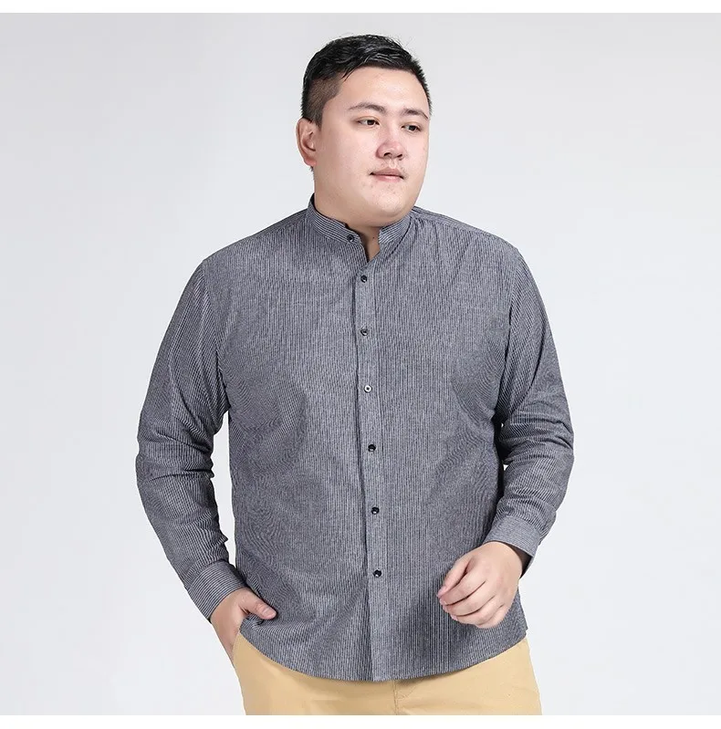 Большие размеры 8xl 7xl 6xl 5xl Новая Осенняя модная брендовая мужская одежда мужская рубашка с длинными рукавами мужская полосатая хлопковая