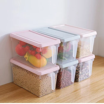 

Kitchen 4pcs Fresh Storage Box Food Rectangular Eggs Vegetable Drawer Plastic Storage Finishing Box Freezing Artifact