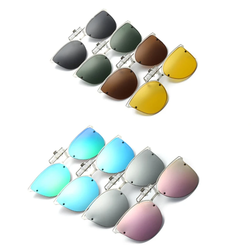 

Boy Girl Polarized Clip On Sunglasses Anti UV Driving Fishing Two Style Sun Glasses Clips Mirror UV400