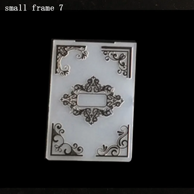 small frame 7 1 шт. тиснение DIY пластиковая папка шаблон для скрапбукинга фото вогнутая и выпуклая рельефная форма украшения - Цвет: small frame 7