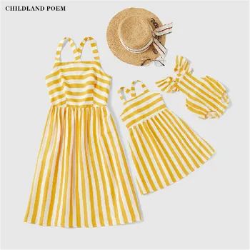 

Mother Daughter Matching Clothes Summer Family Matching Clothes Stripe Family Look Mom And Daughter Dresses Mommy And Me Clothes
