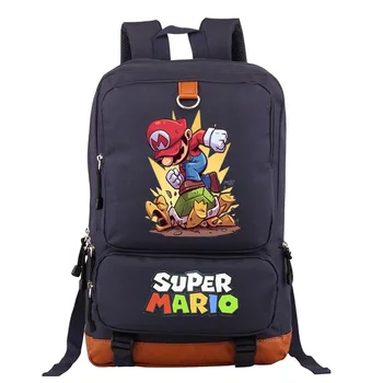 

New Anime Backpack Super Mario Shoulders Package Student School Bag Bookbag Oxford Computer Package Teens Travel Bags