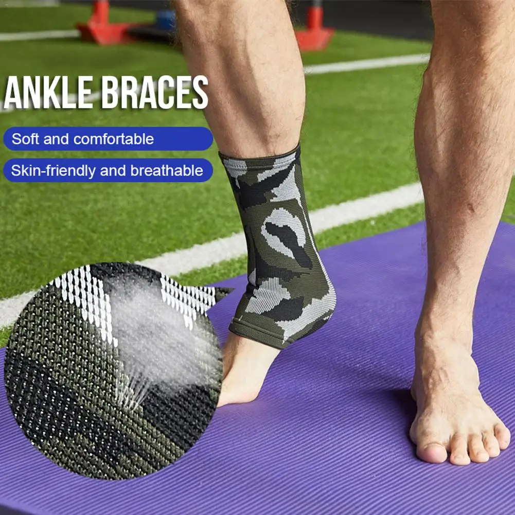 Ankle Braces Support Sleeves Ankle Socks For Plantar Fasciitis Arch Support Joint Pain Relief Elastic Nylon Camouflage Sport