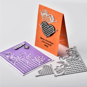 

YaMinSanNiO Heart Right Angle Dies Hollow Frame Metal Cutting Dies for Scrapbooking Card Making Embossing Craft Die Cut New 2019