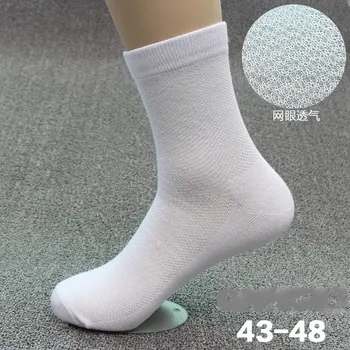 

10 Pairs Oversized Men Socks Thin Summer 43-48 Feet Absorb Sweat And Ventilate Mesh breathable imitates foot odor Novelty Socks